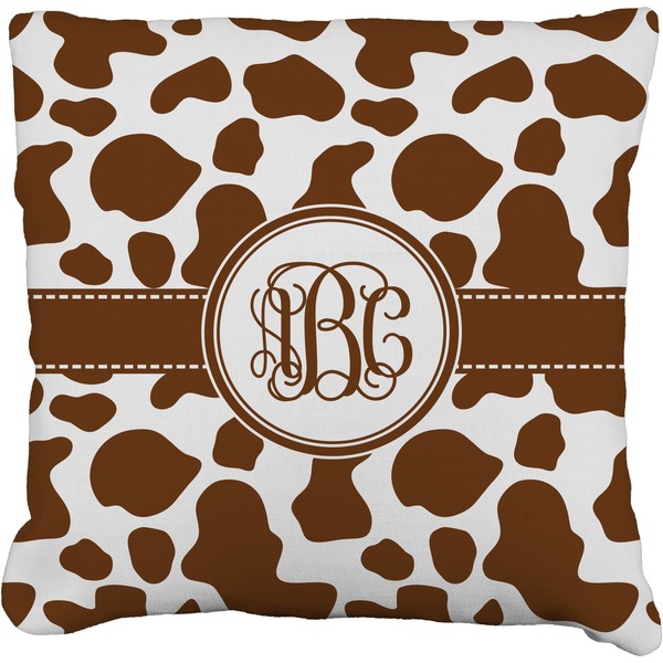 Custom Cow Print Faux-Linen Throw Pillow 26" (Personalized)