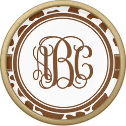 Cow Print Cabinet Knob - Gold (Personalized)