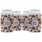 Cow Print Can Cooler (12 oz) - Set of 4 w/ Monogram