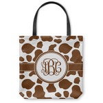 Cow Print Canvas Tote Bag - Small - 13"x13" (Personalized)