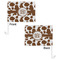Cow Print Car Flag - 11" x 8" - Front & Back View