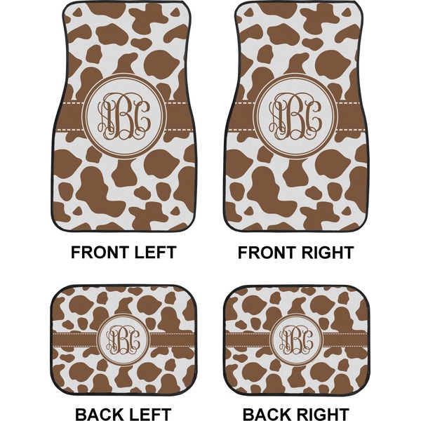 Cow Print Car Floor Mats Set (2F + 2B)
