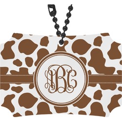 Cow Print Rear View Mirror Ornament (Personalized)