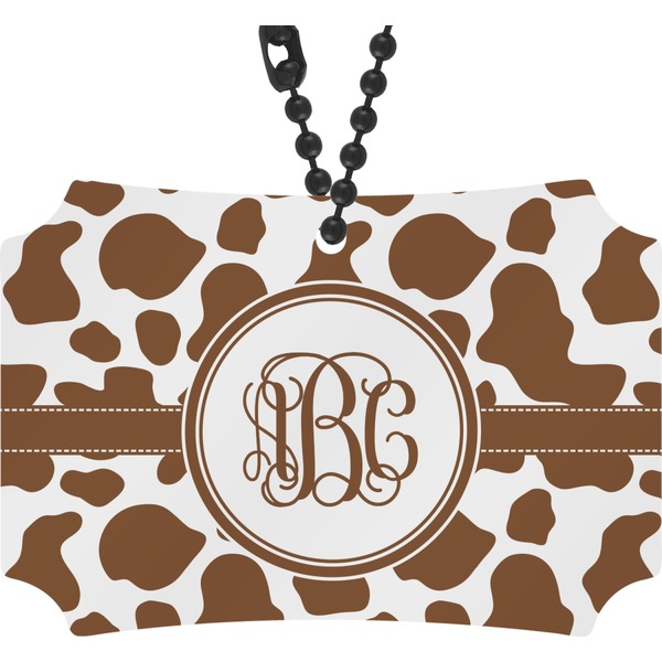 Custom Cow Print Rear View Mirror Ornament (Personalized)