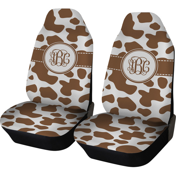 Custom Cow Print Car Seat Covers (Set of Two) (Personalized)