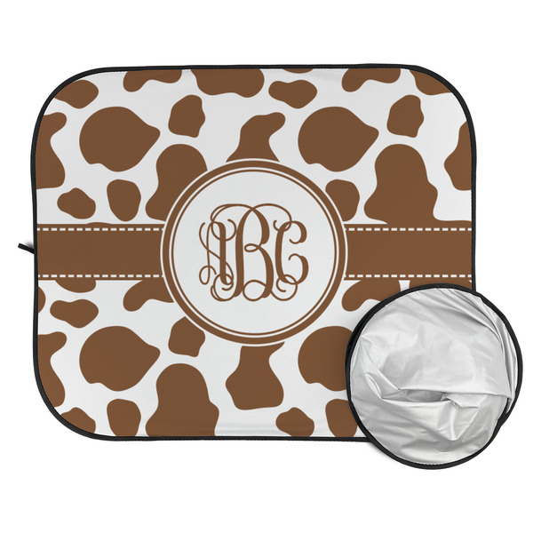 Cow Print Car Sun Shades - FOLDED & UNFOLDED