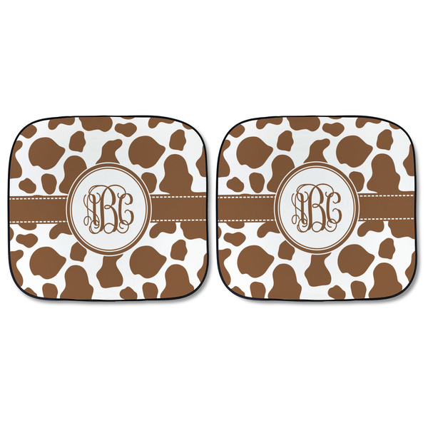 Cow Print Car Sun Shades - FRONT
