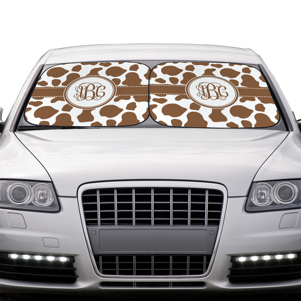 Cow Print Car Sun Shades - IN CONTEXT