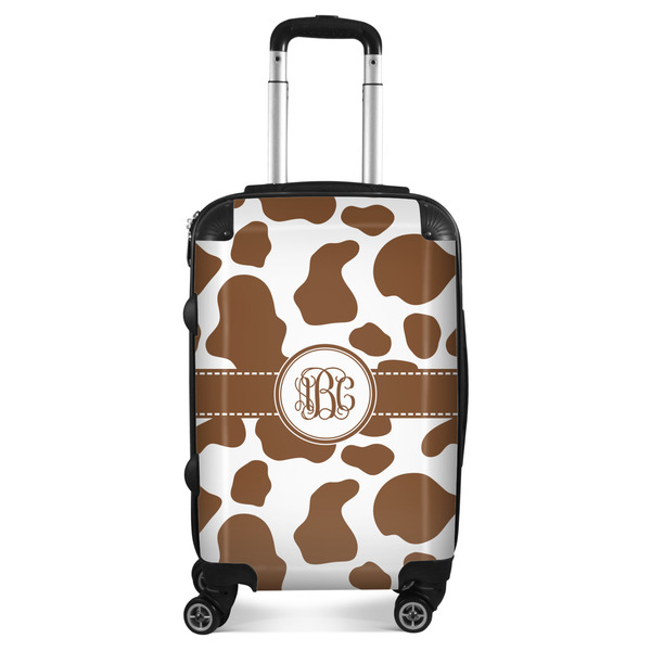 Custom Cow Print Suitcase - 20" Carry On (Personalized)