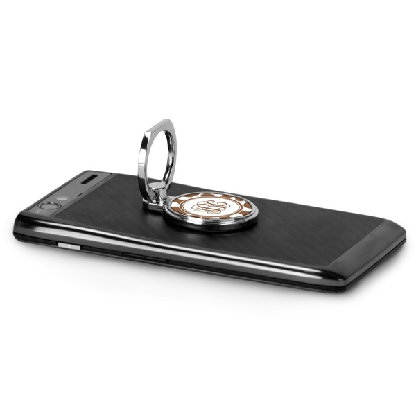 Cow Print Cell Phone Ring & Stand in Use