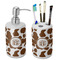 Cow Print Ceramic Bathroom Accessories Set (Personalized)