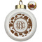 Cow Print Ceramic Ball Ornaments - Poinsettia Garland (Personalized)