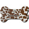 Cow Print Ceramic Dog Ornament - Front & Back w/ Monogram