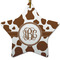 Cow Print Ceramic Flat Ornament - Star (Front)