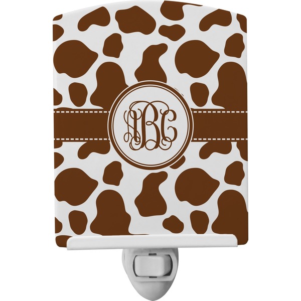 Custom Cow Print Ceramic Night Light (Personalized)