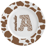 Cow Print Ceramic Dinner Plates (Set of 4) (Personalized)