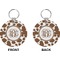 Cow Print Circle Keychain (Front + Back)