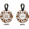 Cow Print Circle Luggage Tag (Front + Back)