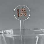 Cow Print 7" Round Plastic Stir Sticks - Clear (Personalized)