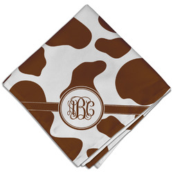 Cow Print Cloth Dinner Napkin - Single w/ Monogram
