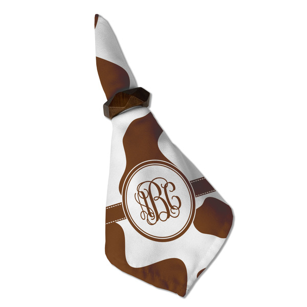 Cow Print Cloth Napkins - Personalized Dinner (Folded in Ring) (MAIN)