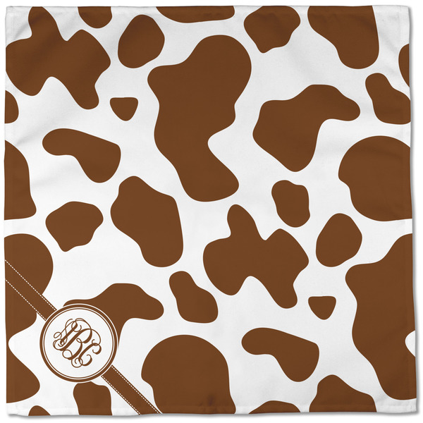 Cow Print Cloth Napkins - Personalized Dinner (Full Open)