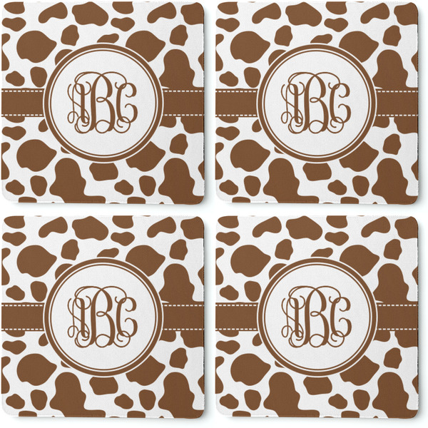 Cow Print Coaster Rubber Back - Apvl