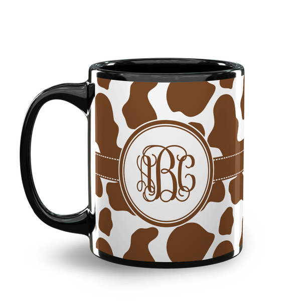 Cow Print Coffee Mug - 11 oz - Black