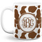 Cow Print 11 Oz Coffee Mug - White (Personalized)