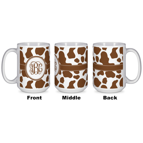 Cow Print Coffee Mug - 15 oz - White APPROVAL