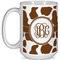 Cow Print 15 Oz Coffee Mug - White (Personalized)