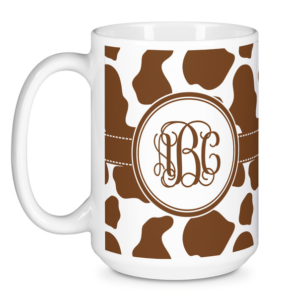 Cow Print Coffee Mug - 15 oz - White
