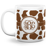 Cow Print 20 Oz Coffee Mug - White (Personalized)
