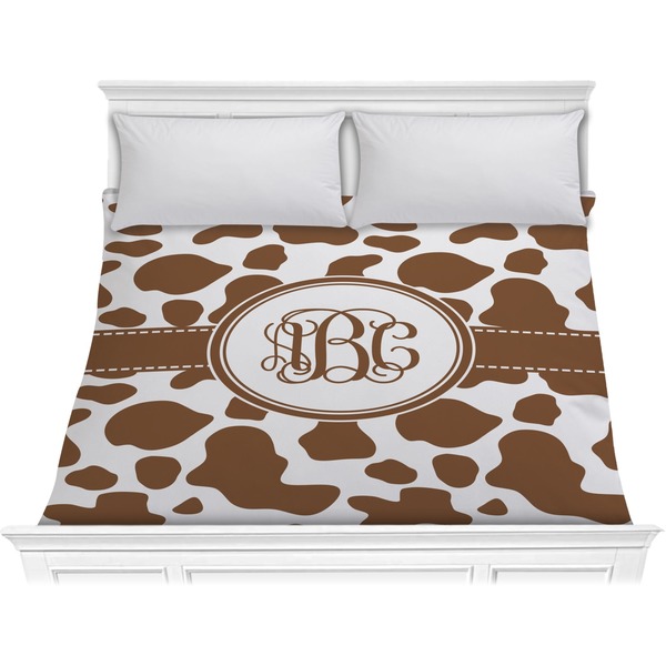 Custom Cow Print Comforter - King (Personalized)