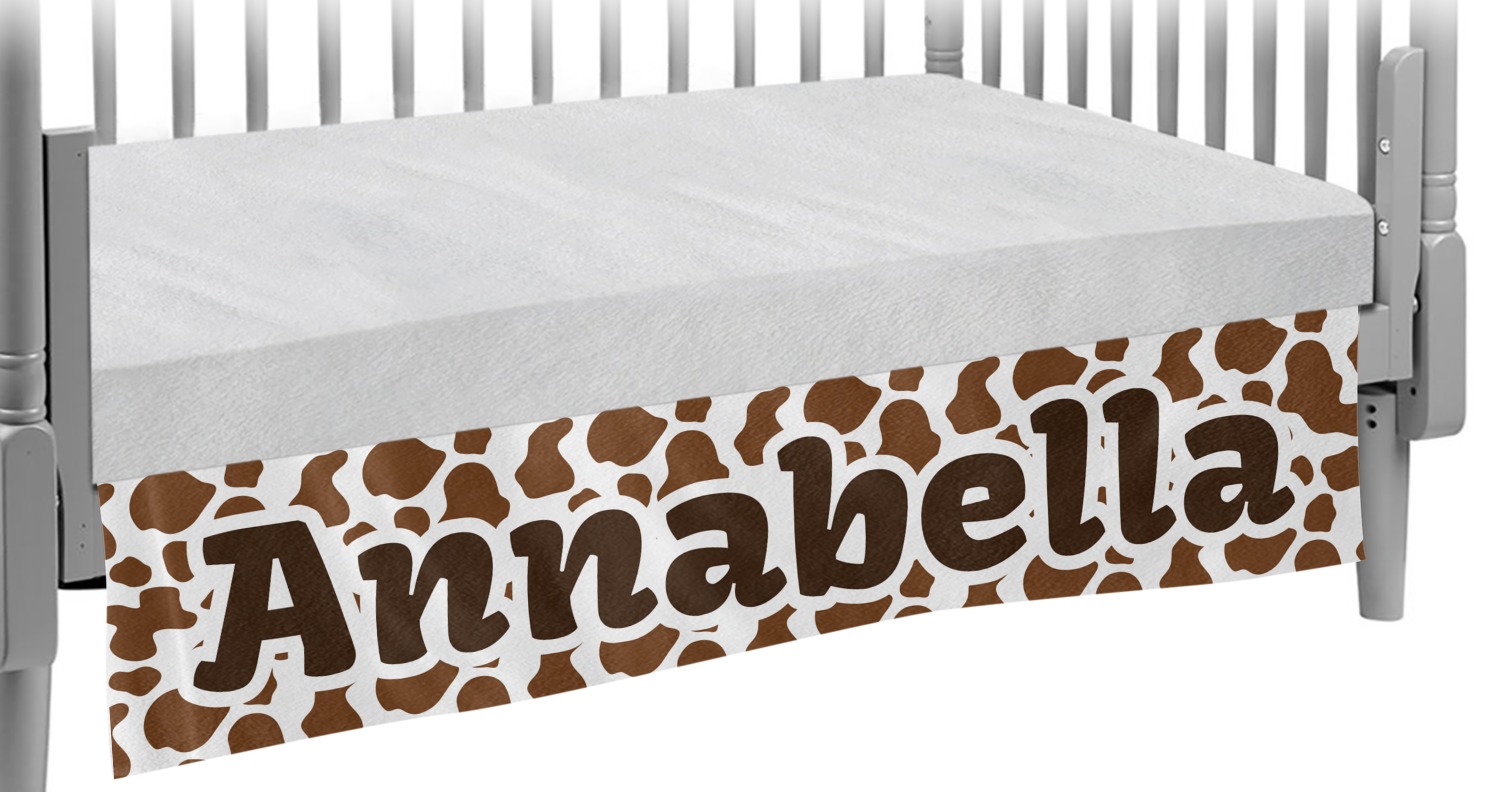 cow print crib sheet