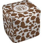 Cow Print Cube Pouf Ottoman - 18" (Personalized)