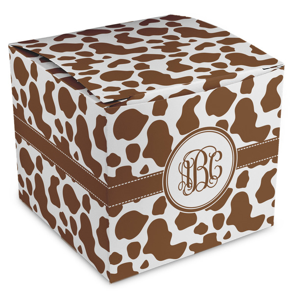 Custom Cow Print Cube Favor Gift Boxes (Personalized)