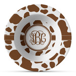 Cow Print Plastic Bowl - Microwave Safe - Composite Polymer (Personalized)