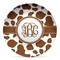 Cow Print Microwave Safe Plastic Plate - Composite Polymer (Personalized)
