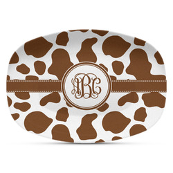 Cow Print Plastic Platter - Microwave & Oven Safe Composite Polymer (Personalized)