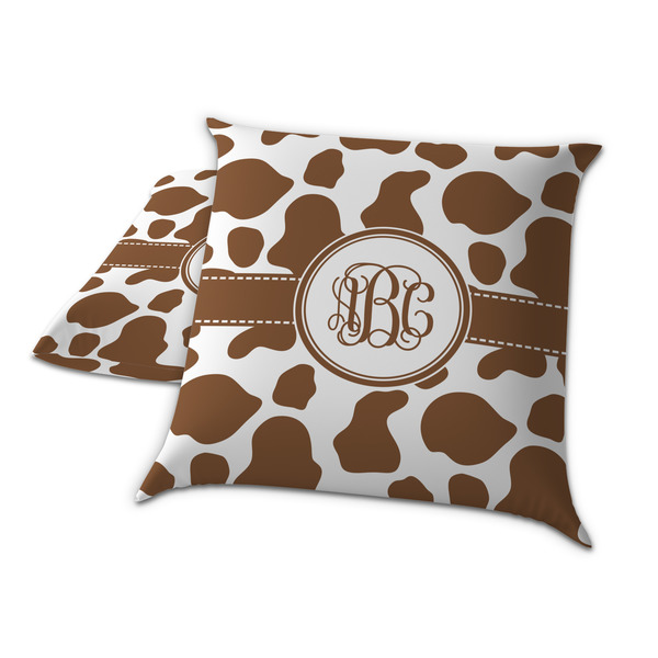 Cow Print Decorative Pillow Case - TWO