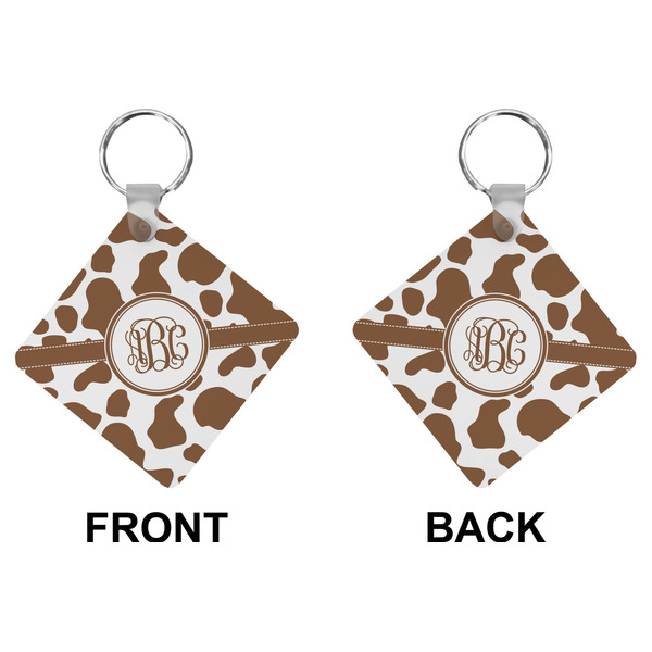 Cow Print Diamond Keychain (Front + Back)