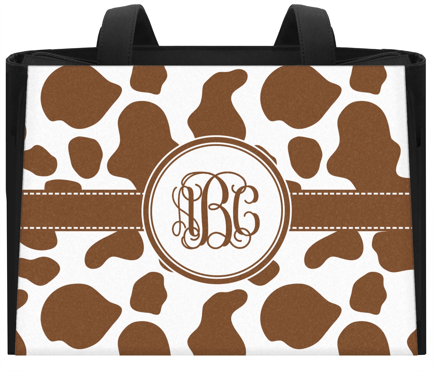 Cow Print Diaper Bag w/ Monogram YouCustomizeIt