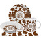 Cow Print Dinner Set - 4 Pc (Personalized)