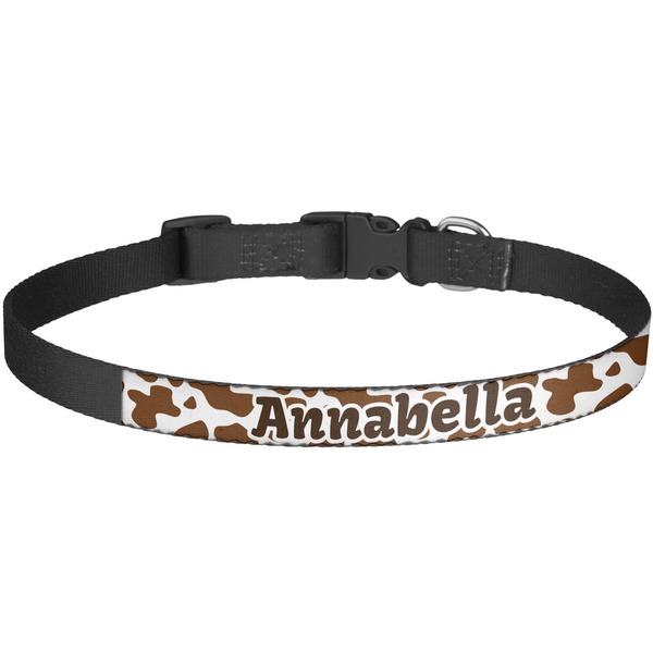 Custom Cow Print Dog Collar - Large (Personalized)