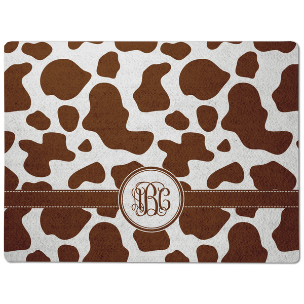 Cow Print Dog Food Mat - Medium without bowls