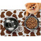 Cow Print Dog Food Mat - Small w/ Monogram