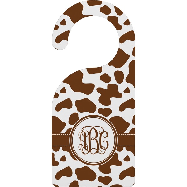 Custom Cow Print Door Hanger (Personalized)