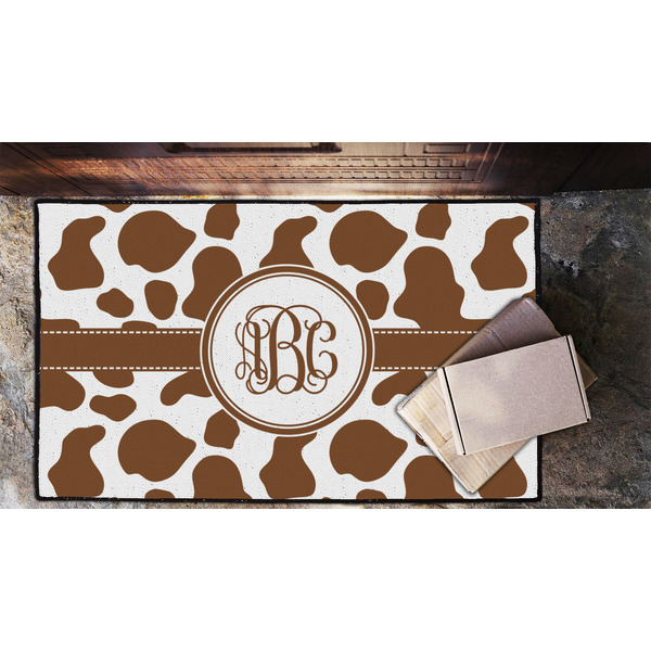Cow Print Door Mat - LIFESTYLE (Lrg)