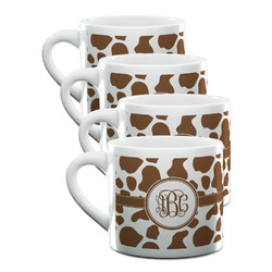 Cow Print Double Shot Espresso Cups - Set of 4 (Personalized)